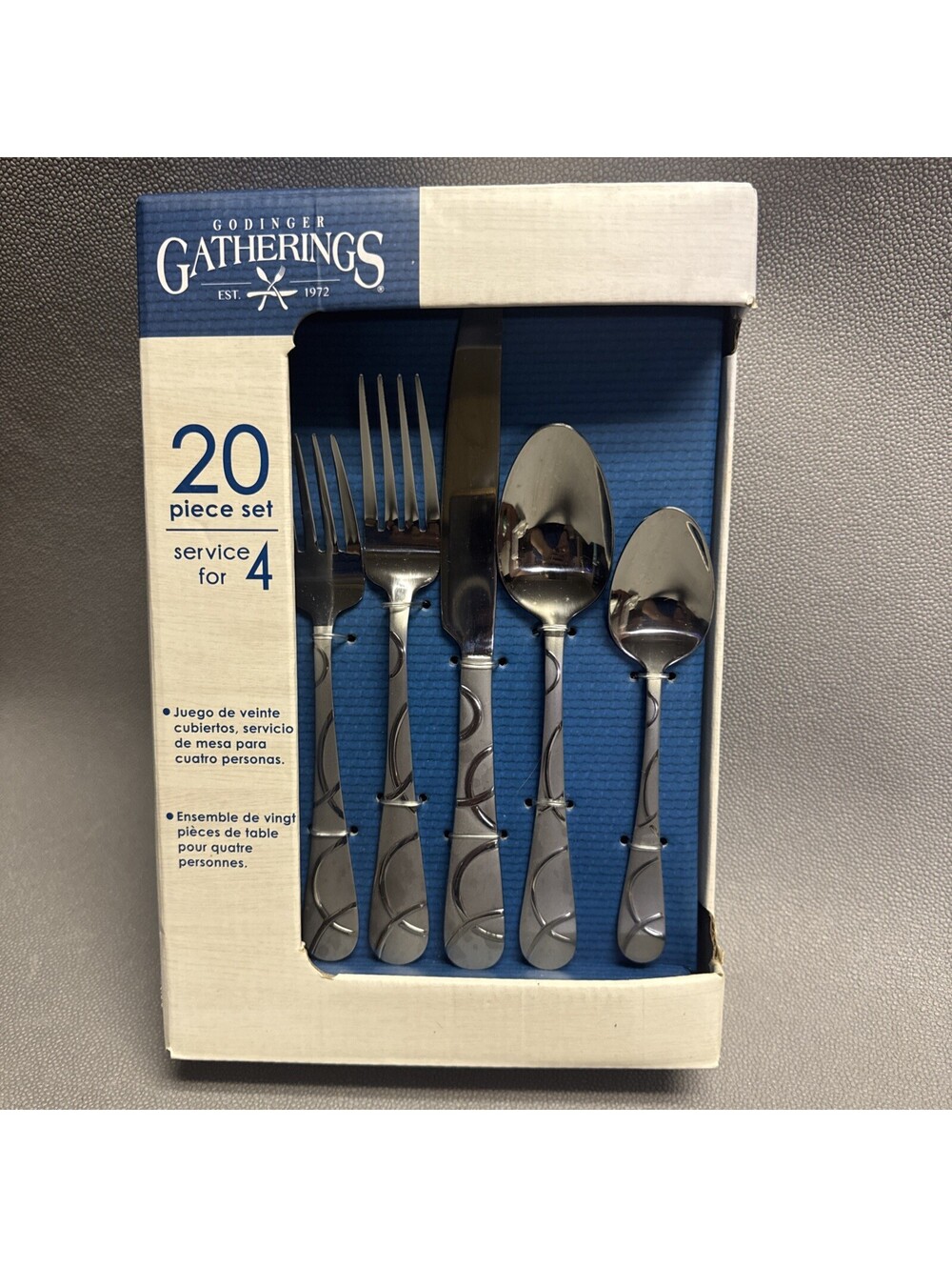 Godinger Gatherings 20 Pc Olympia Flatware Set Service For 4